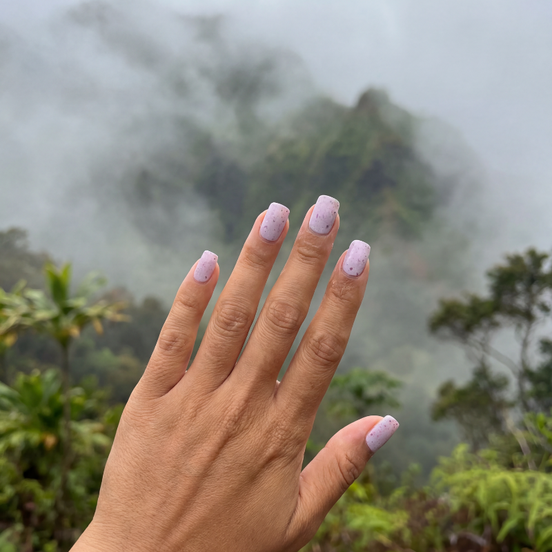 Iwi Core Collection: Kehau (White/Nude base with Pink/Purple Glitter)