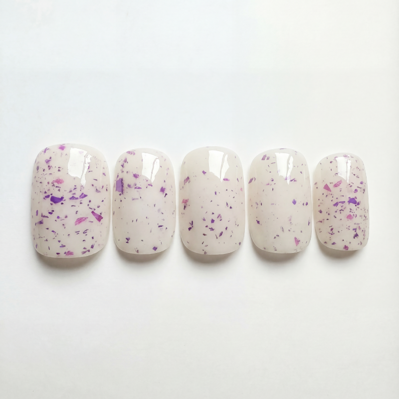 Iwi Core Collection: Kehau (White/Nude base with Pink/Purple Glitter)