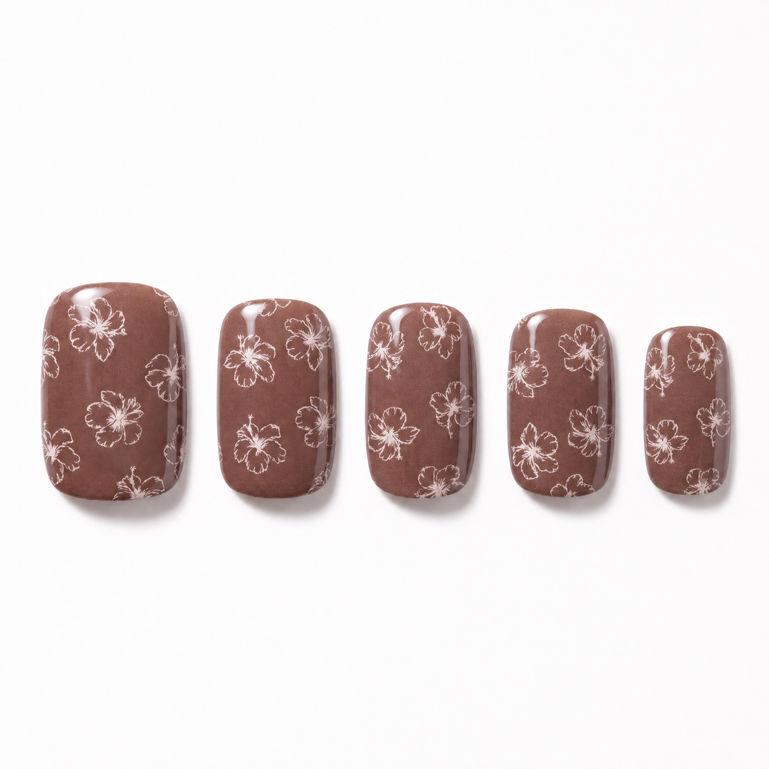 iwi nails x Coconut Ave.: Chocolate Hibiscus