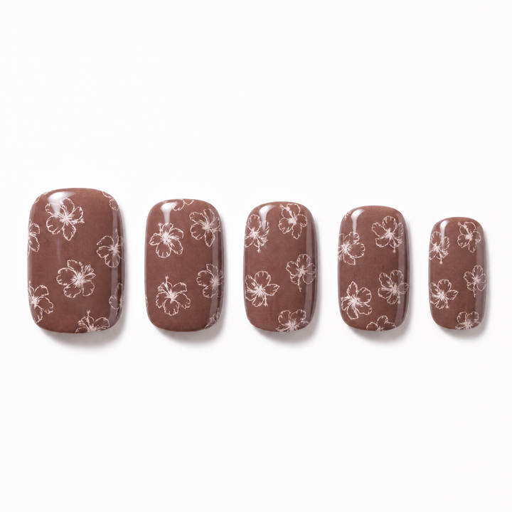 iwi nails x Coconut Ave.: Chocolate Hibiscus